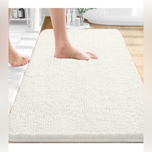 NWT Olanly Chenille Bath Rug 30"x20" Soft,Absorbent,Plush,Quick Drying,Ivory
